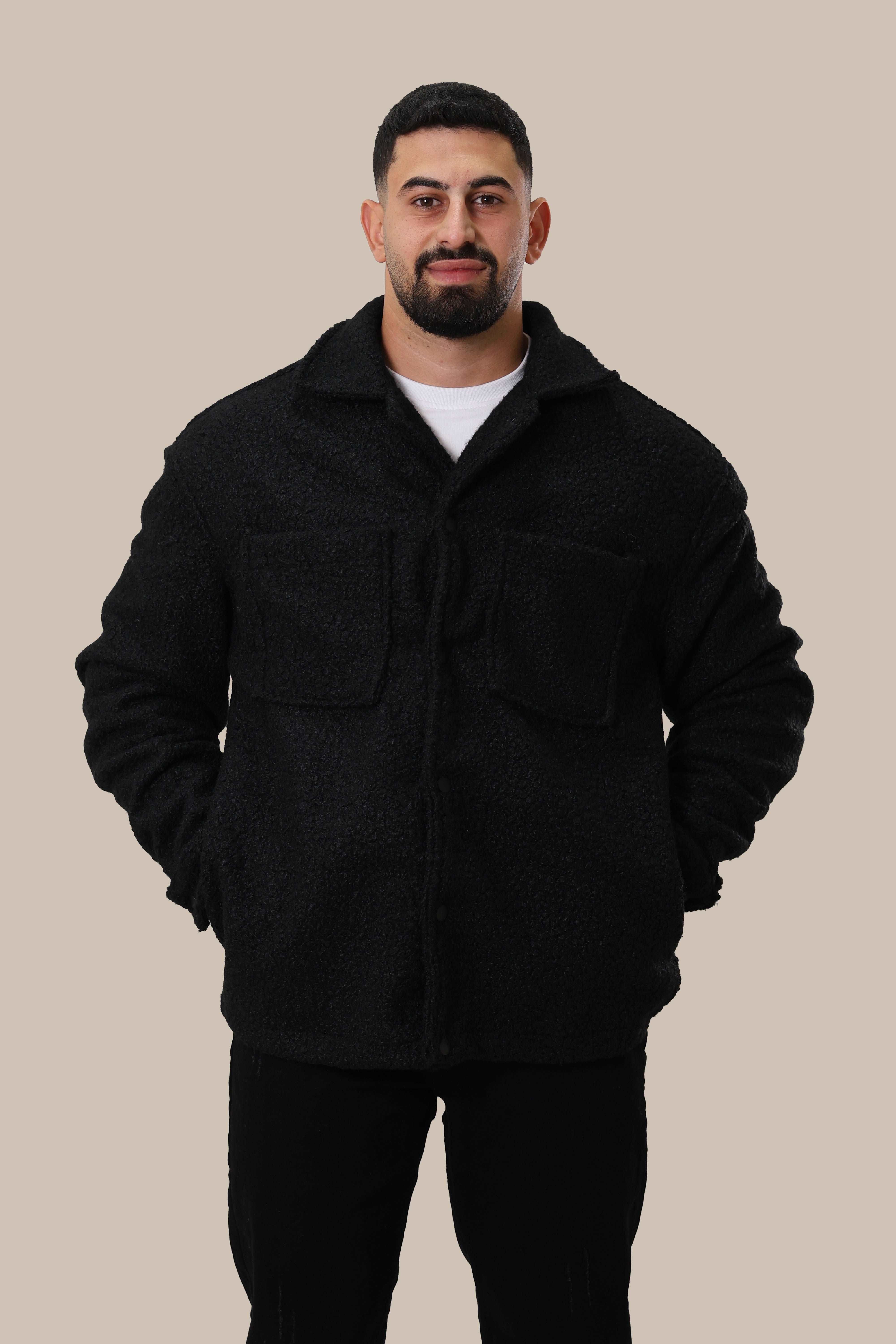 Men's Black Jacket with Pockets