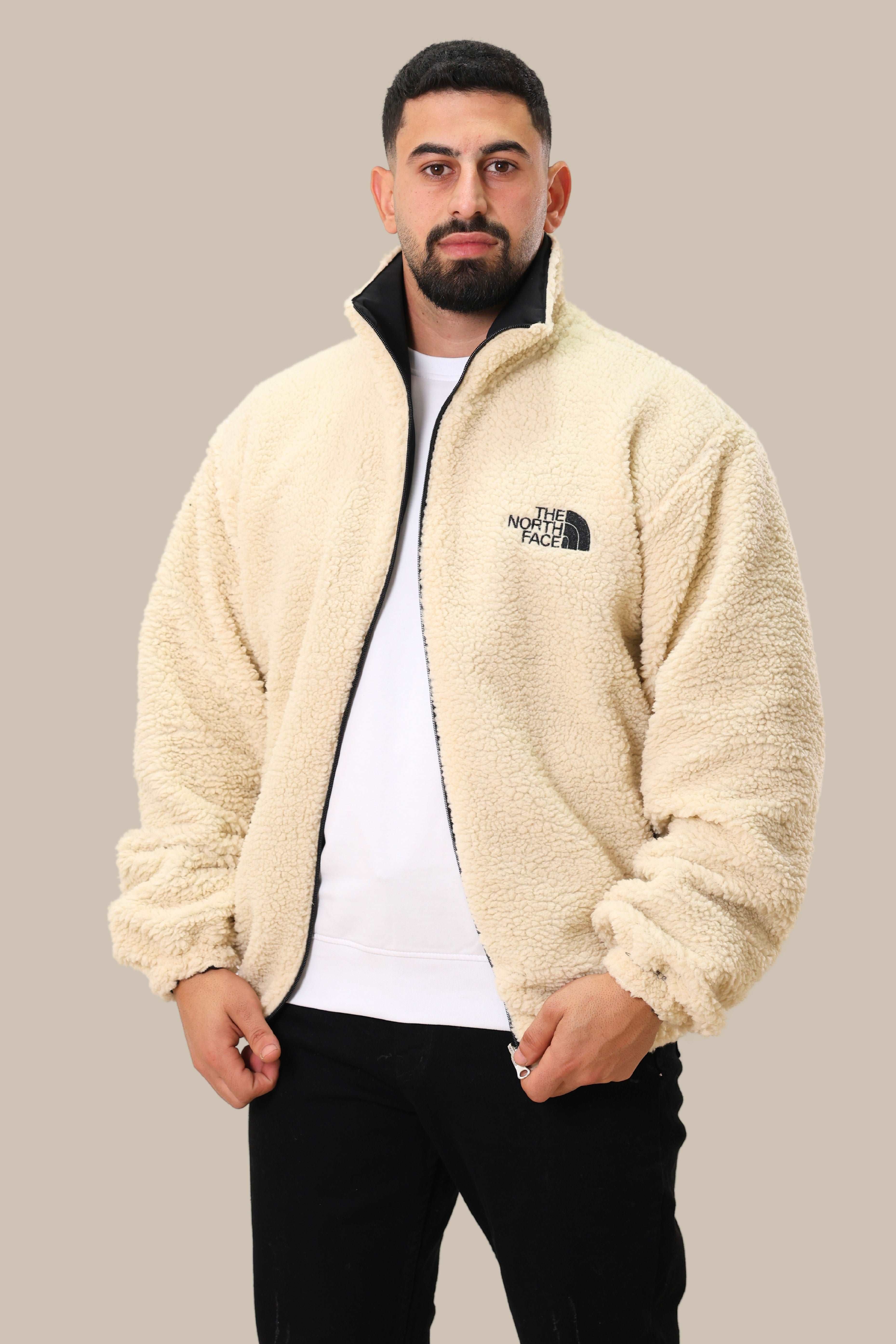 Double-Faced North Face Jacket | Black & Beige