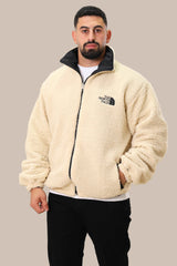 Double-Faced North Face Jacket | Black & Beige