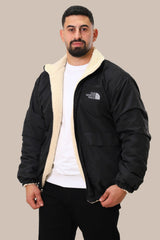 Double-Faced North Face Jacket | Black & Beige