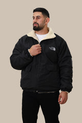 Double-Faced North Face Jacket | Black & Beige
