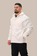 Men's White Jacket with Pockets