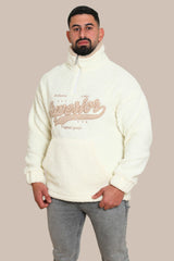 Oversize Sweatshirt with V Zipper | White