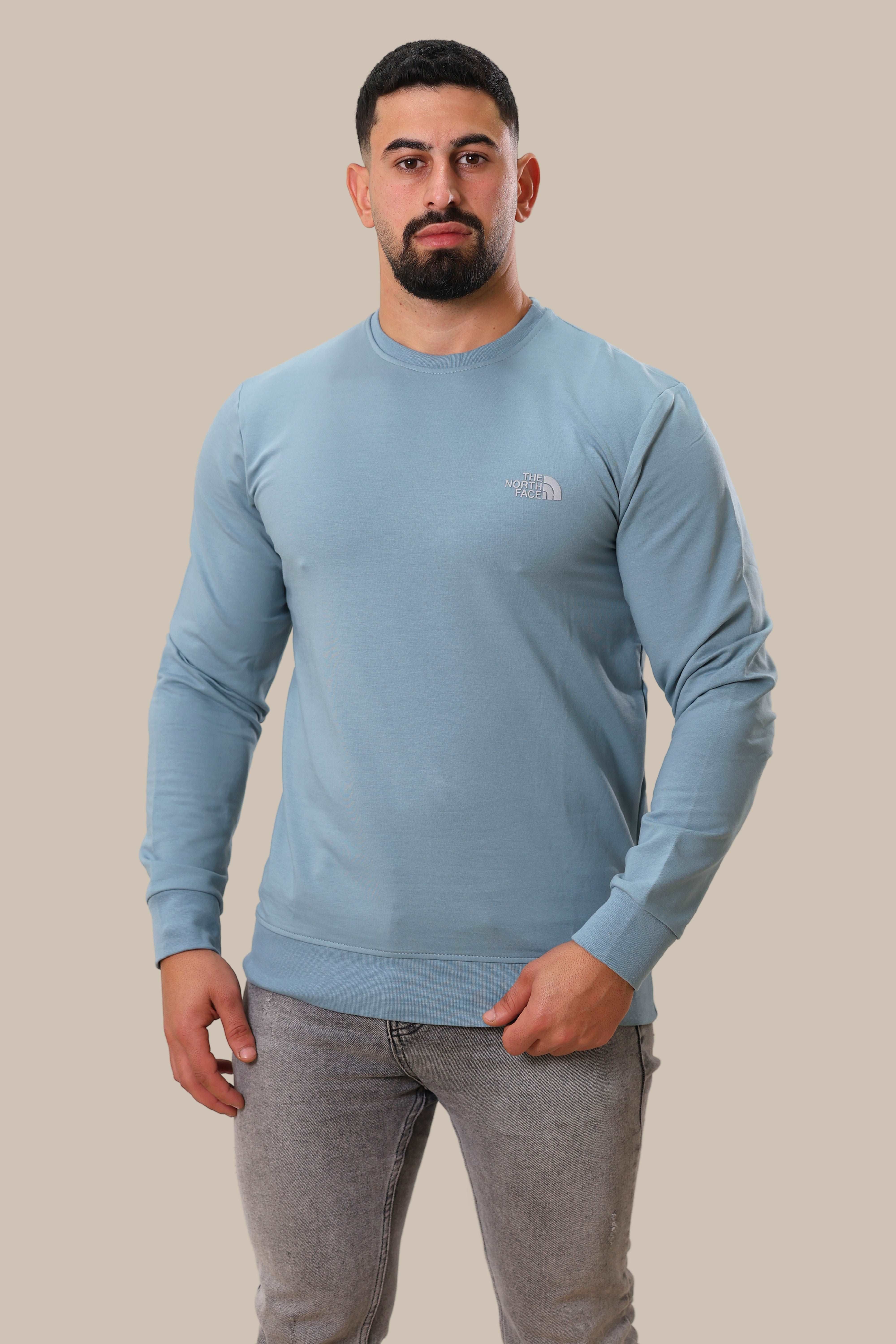 Basic North Face Sweatshirt  | Baby Blue