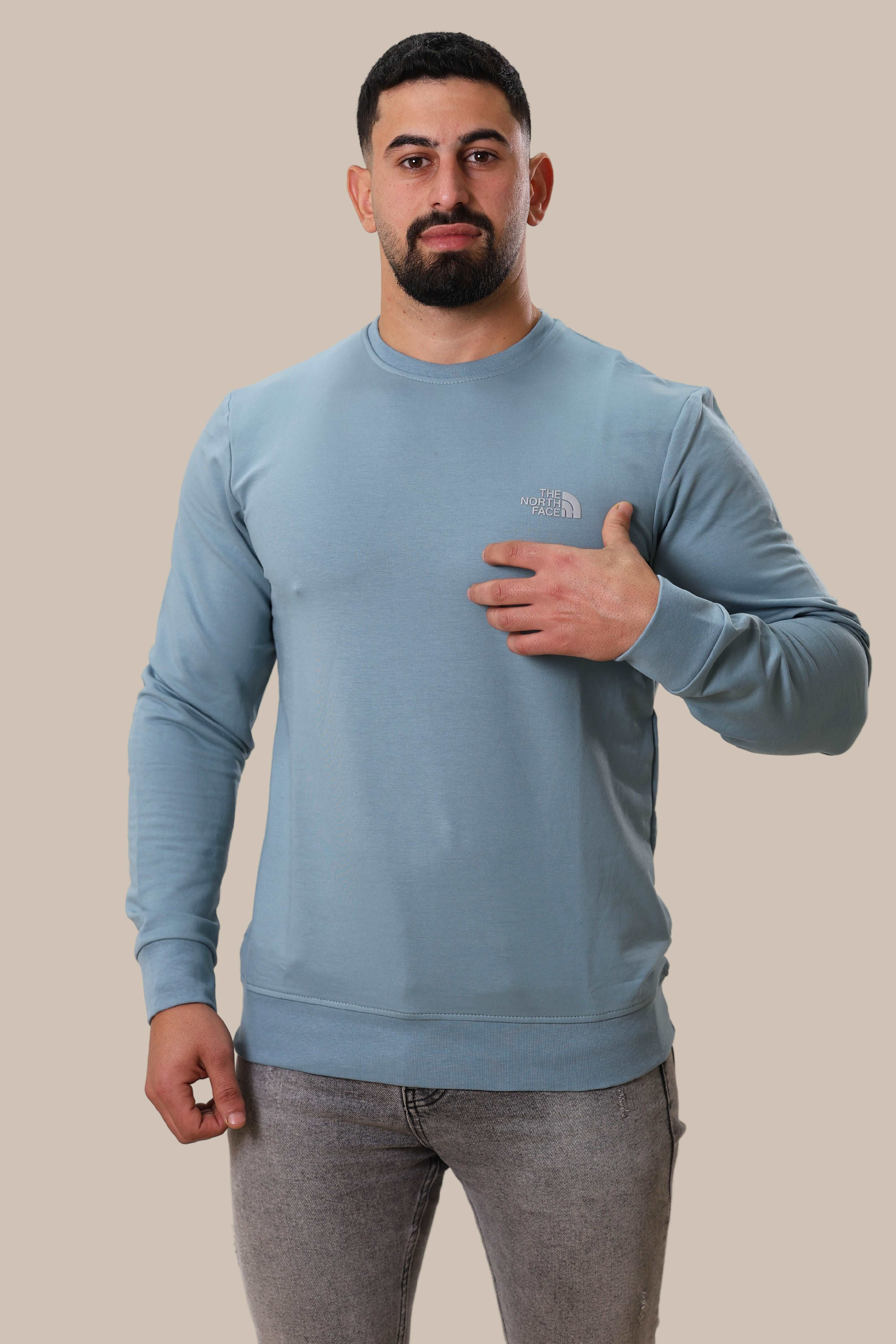 Basic North Face Sweatshirt  | Baby Blue