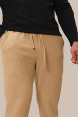 Men's Slim Fit Linen Sweatpants | Brown