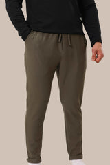 Men's Slim Fit Linen Sweatpants | Olive