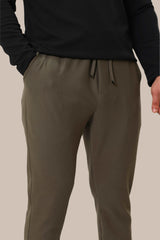 Men's Slim Fit Linen Sweatpants | Olive
